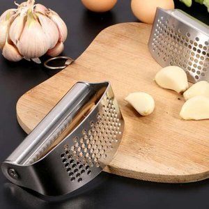 NEW Stainless Steel Garlic Press Rocker Crusher Tool